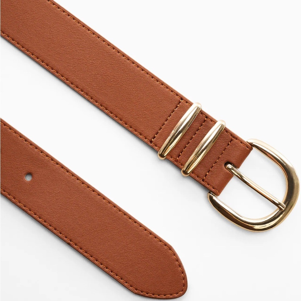 Mango Rounded Buckle Belt Sz. XL - Picture 4 of 8